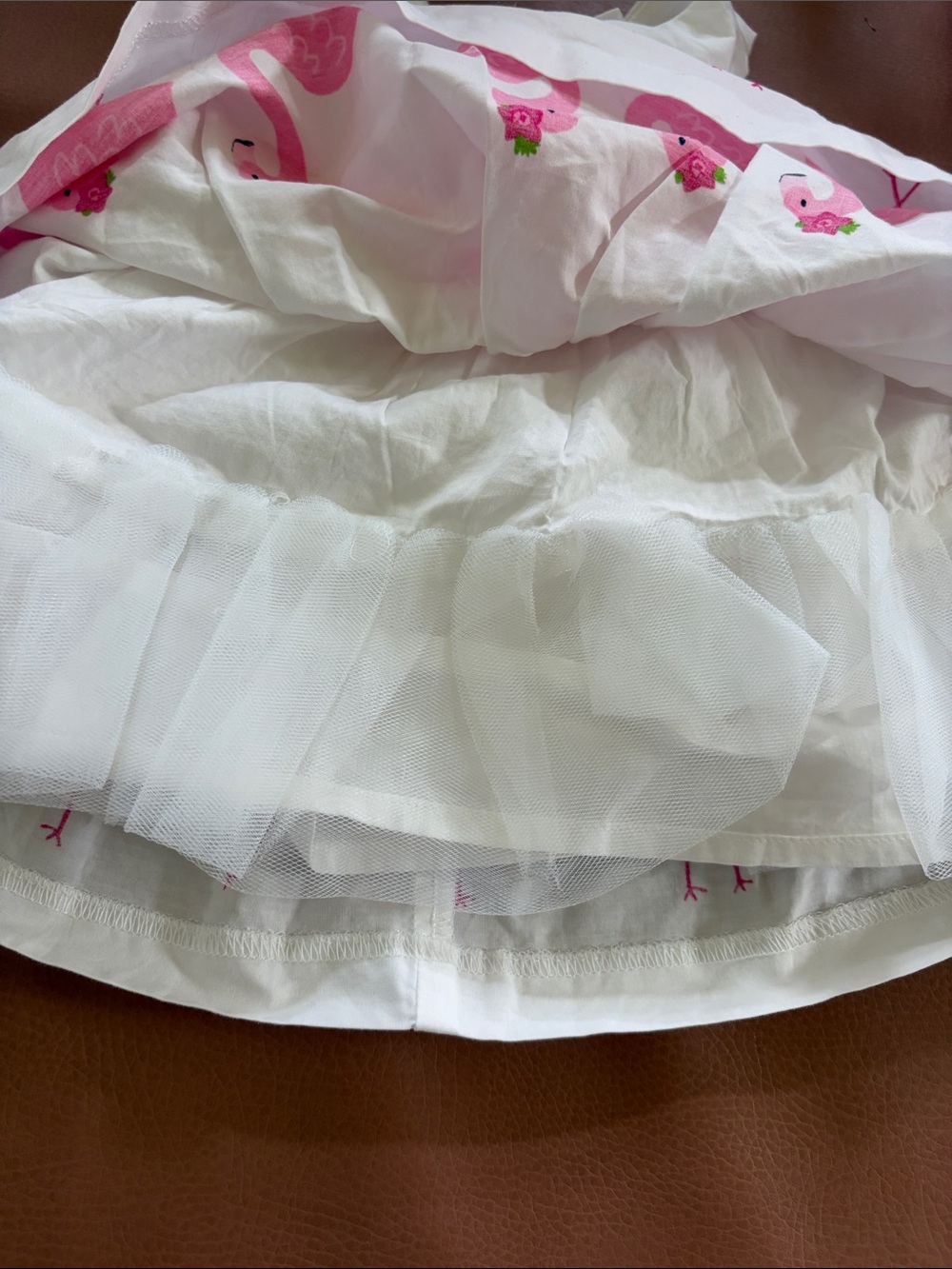 NWT White & Pink Flamingo Sundress - Picture 6 of 9